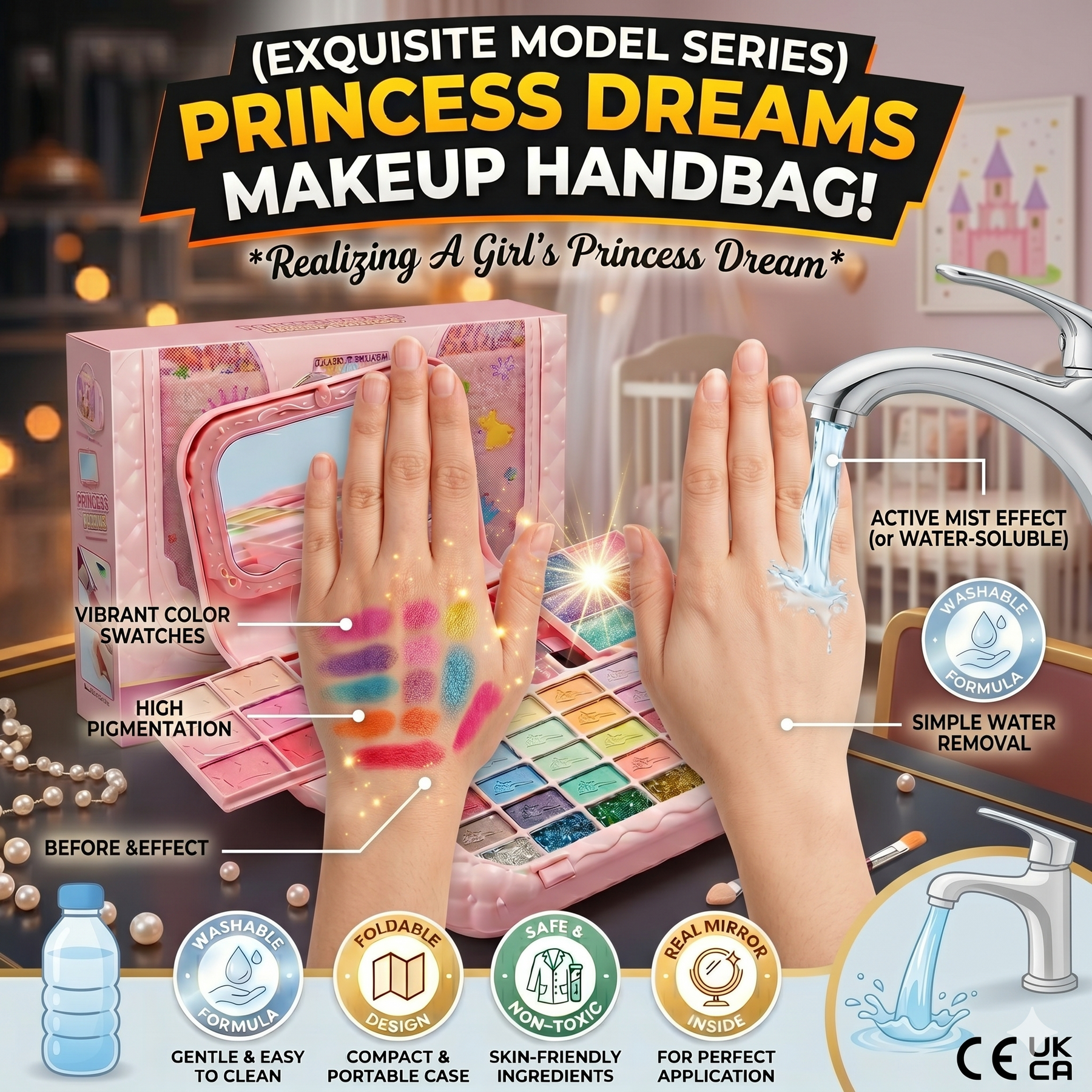 Safe makeup playsets for girls