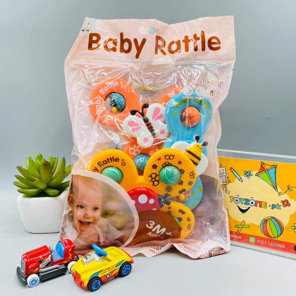 New Born Baby Rattle Spinners - 3 Pcs