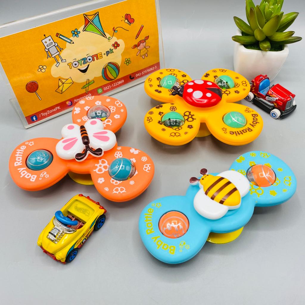 New Born Baby Rattle Spinners - 3 Pcs