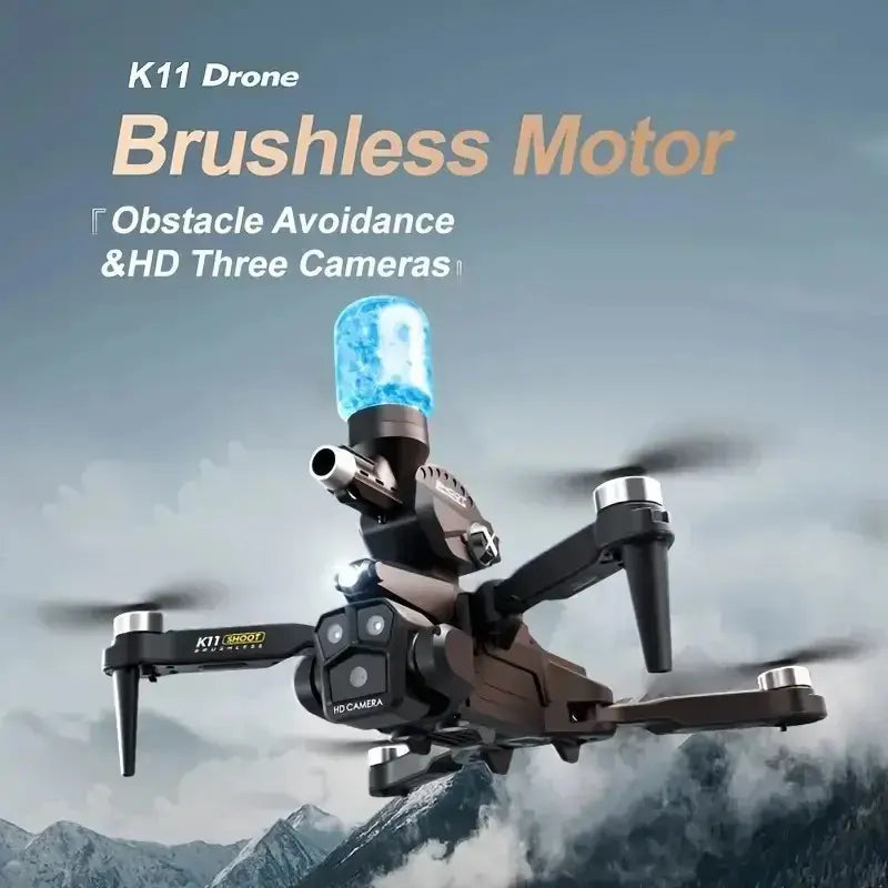 Remote Control Drone with Triple Camera And Water Ball Shooter
