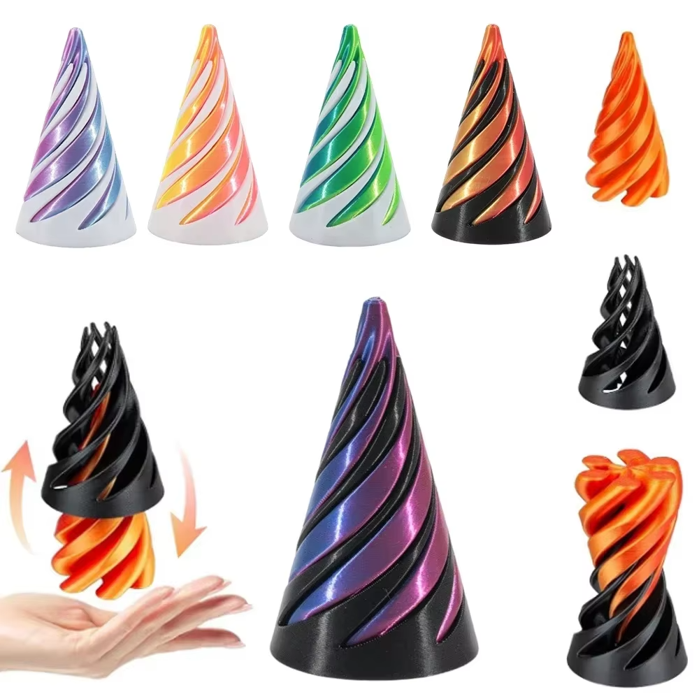 3D Printed Spinning  Magic Cone - 5 Pcs