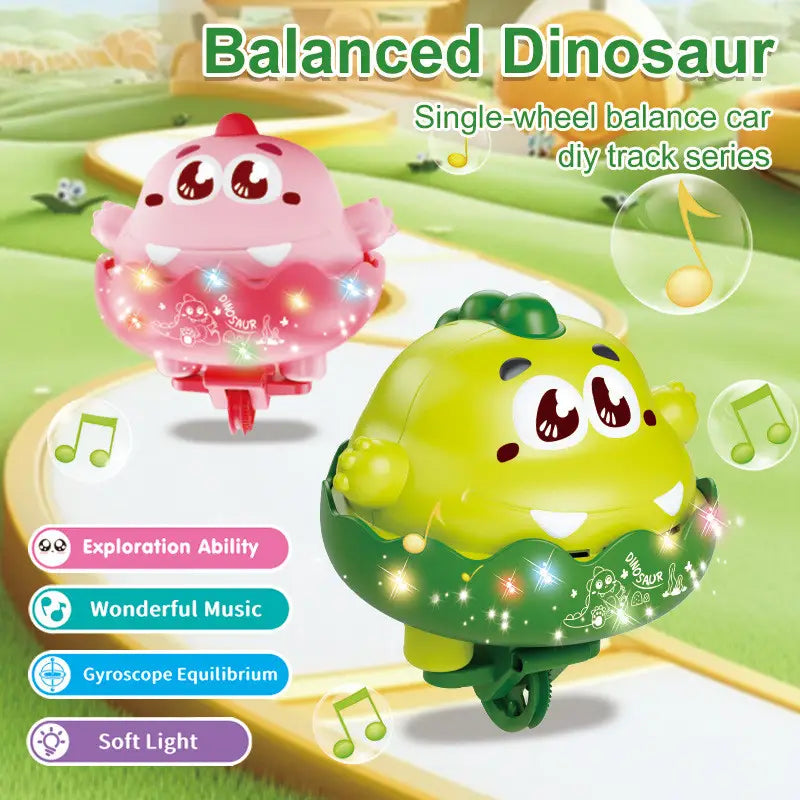 DIY Single Wheel Dinosaur Balance Car With Light And Sound