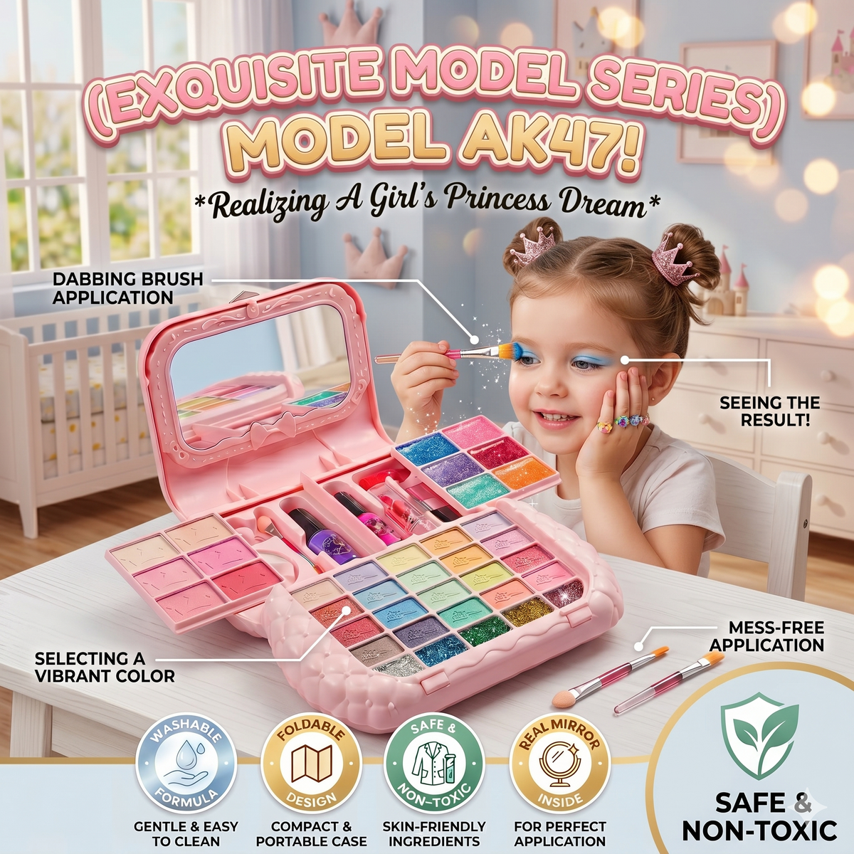 Princess Dreams Girls Beauty Makeup Kit