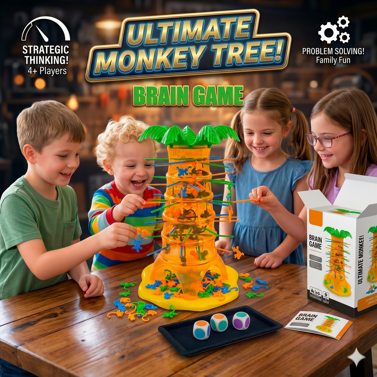 Mini Crazy Flipping Monkey Climbing Tower Game