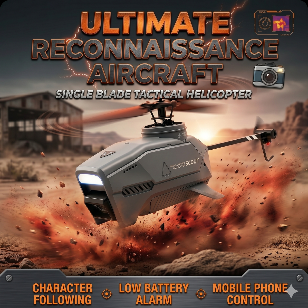 4DRC L1 RC HD Camera Helicopter With 2 Cameras