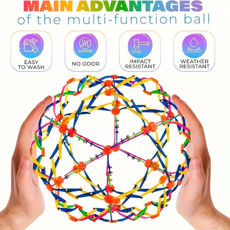 Stress-Relief Inflatable Rainbow Ball - 2 Pcs
